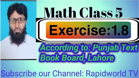 math class 5 exercise 1.8 | 5 class math exercise 1.8 | exercise 1.8 math class 5 | exercise 1.8 5th
