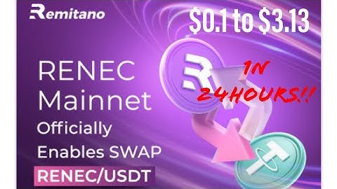 What next after Renec Launch | liquidity | Swap |