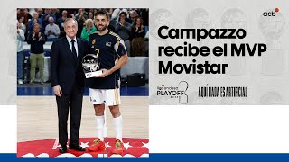 FACU CAMPAZZO recibe el trofeo de MVP Movistar | Playoff Liga Endesa 2024