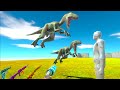 FPS AVATAR vs DINOSAURS in JURASSIC PARK MAZE - Animal Revolt Battle Simulator