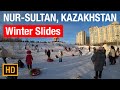 Winter Slides at Highvill Astana. Nur-Sultan Kazakhstan