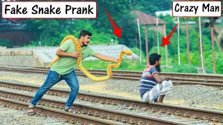 King Cobra Snake Prank 🐍 Fake Snake Prank Video on Public | So Crazy Reaction