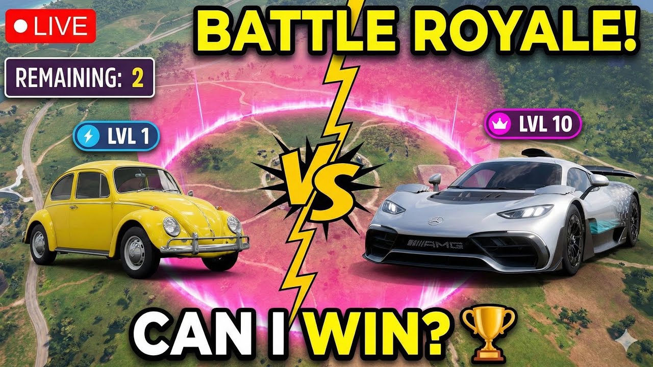 PUBG with CARS? 😱 Can I Win The Eliminator in Forza Horizon 5? (Battle Royale Live)