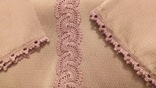 جلابة رائعة وأنيقة بموديل كروشي اللواية وضرس شبيه الراندة crochet salma