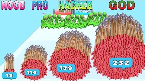 9 Minutes Relaxing Gameplay 🎮 💕 NOOB VS PRO VS HACKER VS GOD in Arrow Run Race Relaxing Gameplay