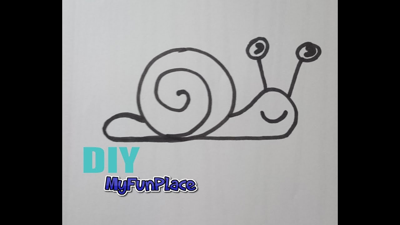 How To Draw A Cute Snail - Step By Step