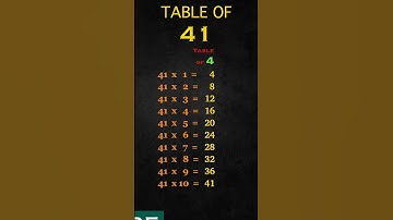 41 ka table | 41 ka pahada | Table Of 41 | times table | #shorts | #short |#viral |#maths