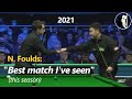 "What you call class on the snooker table" | Ronnie O'Sullivan vs Yan Bingtao | 2021 NIO - Last 16