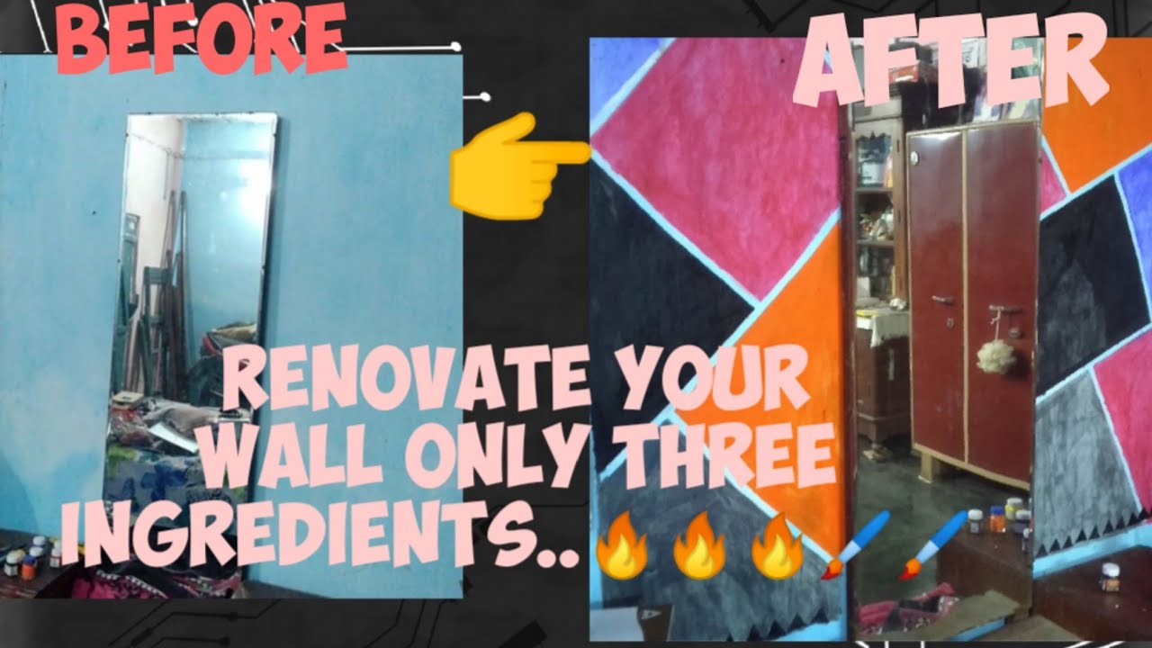 Renovate your wall using only three ingredients 🔥🔥🔥#artandcraftwithanu ...