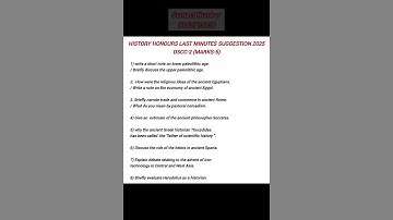 CU 2ND SEMESTER HISTORY HONOURS LAST MINUTES SUGGESTION IN ENGLISH VERSION 2025 / DSCC-2 AND SEC-2
