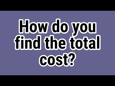 How do you find the total cost?