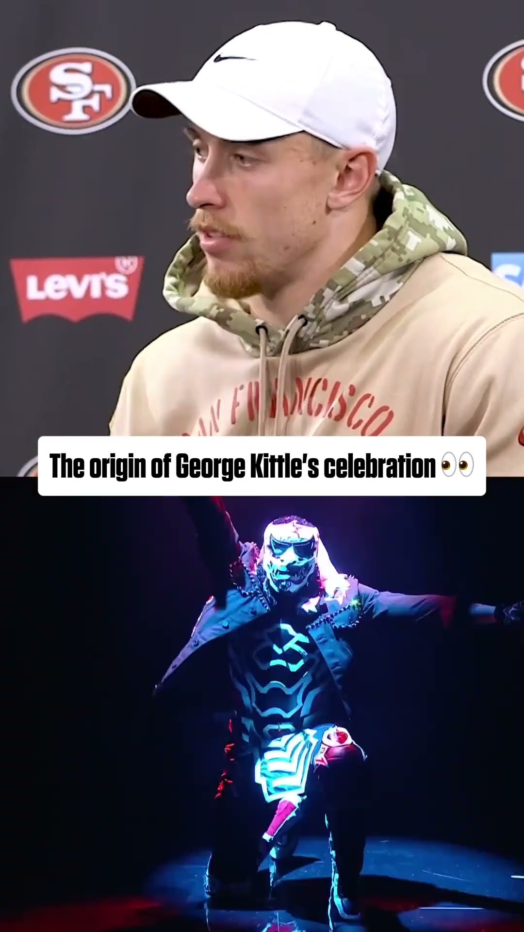 The origin of George Kittle's first down celebration ? (via WWE)