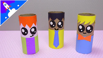 Como fazer marionete com rolinho de papel higiênico?