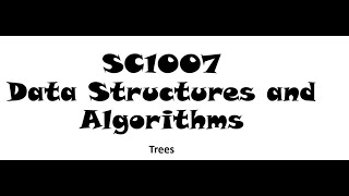 SC1007 Data Structures and Algorithms