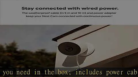 Google Nest Cam Weatherproof Cable for Nest Cam (Battery) Only - 720p -Snow - 5m