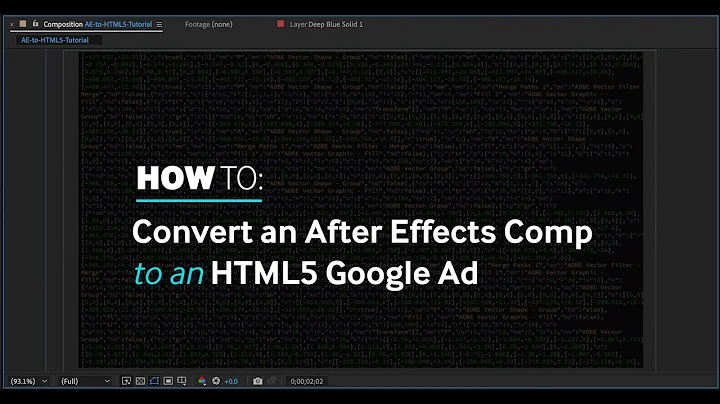 Convert After Effects animation to HTML5 Google Ad