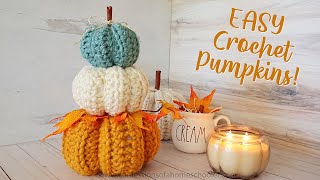 EASY CROCHET: Fall Pumpkins! (Beginner Friendly CROCHET!)