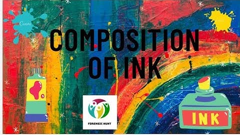 Composition of Ink #questioned document #ink analysis #forensic #pigment  #dye #ballpen