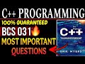 Bcs 031 Most Important Questions | C++ Programming