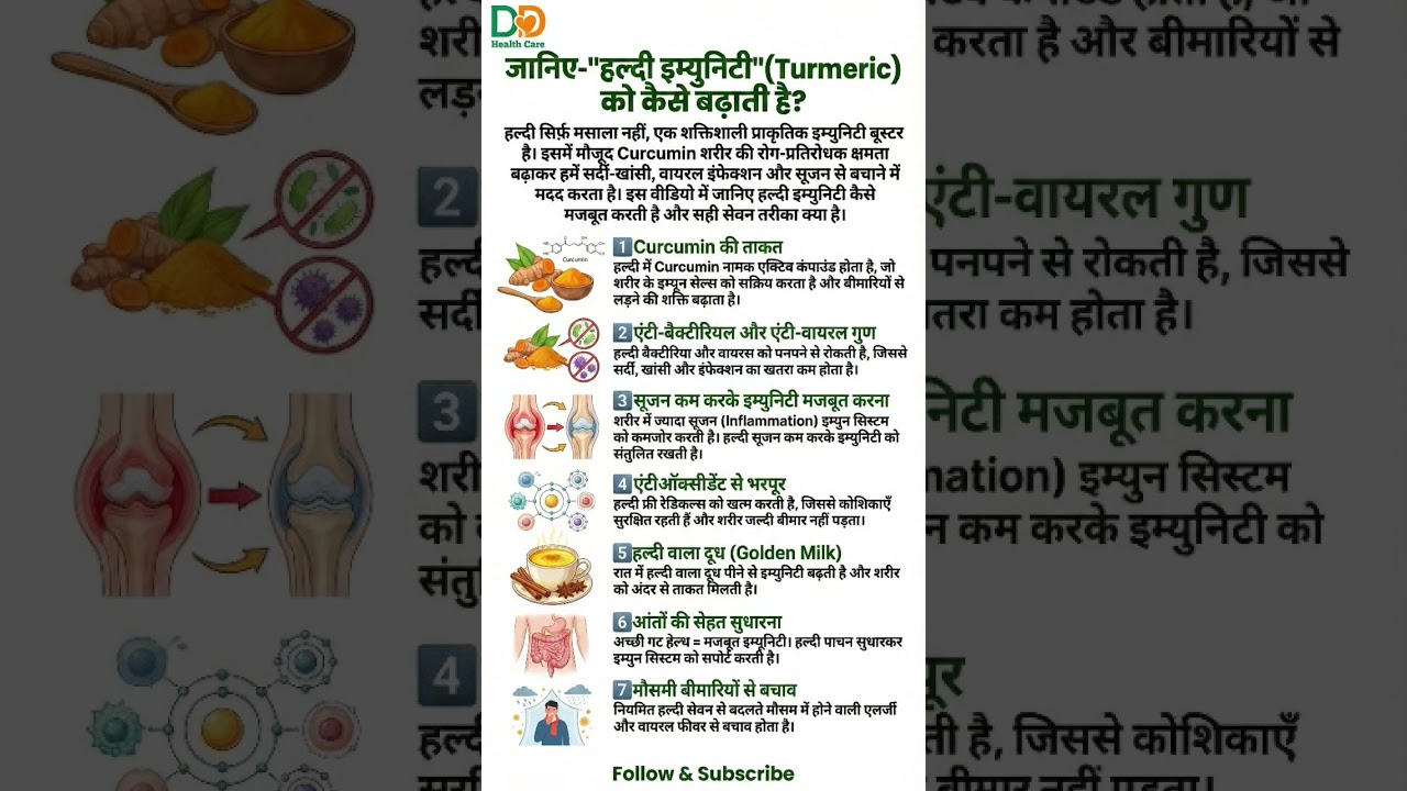 जानिए-हल्दी इम्युनिटी को कैसे बढ़ाती है 