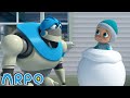 Arpo the Robot | World's Biggest Snowman DISASTER!!! | Funny Cartoons for Kids | Arpo and Daniel