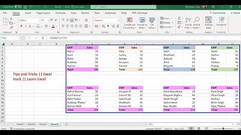 Excel Tips and Tricks || Excel Data || Calculate Sum of Multiple Tables