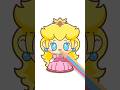 Very Easy! How to Draw Kawaii Princess Peach 👑 | Super Mario Fan Art #nintendoart