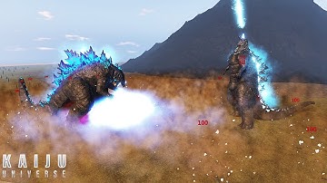 Godzilla 2021 vs Godzilla 2019 Epic Battle | Roblox Kaiju Universe