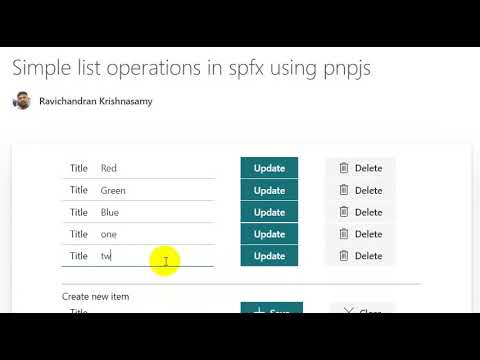 Simple list operations in SPFx using PnPjs