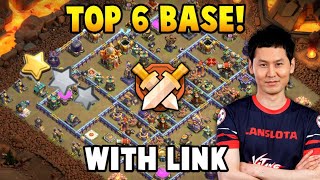 UPDATED! TH16 Top 6 War Base With Link | New Th16 War Base 2024 | Clash of clan..