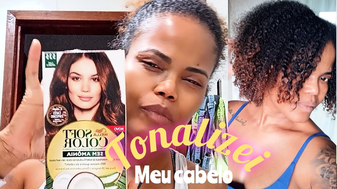 USEI o TONALIZANTE da SOFT COLOR da WELLA em CASA. #afrohair #tipo4 #tonalizante #crespoacobreado