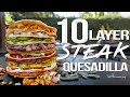 Putting Taco Bell's 7-Layer Burrito To Shame! 10-Layer Steak Quesadilla | SAM THE COOKING GUY 4K