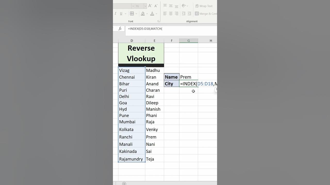 Reverse vlookup using index match shorts msexcel exceltrickstips 