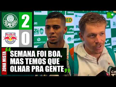 VEJA O QUE ARTHUR E FUCHS FALARAM NA ZONA MISTA APÓS PALMEIRAS 2 X 0 BRAGANTINO NO BRASILEIRÃO 2026