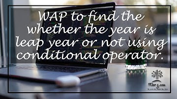 Leap year by conditional operator | C languages Codes