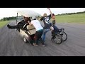 Wheelchair SKITCHING behind golf cart WHEELIE | Gridlife MI Vlog #2