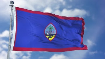 Guam Flag Animation Stock Motion Graphics