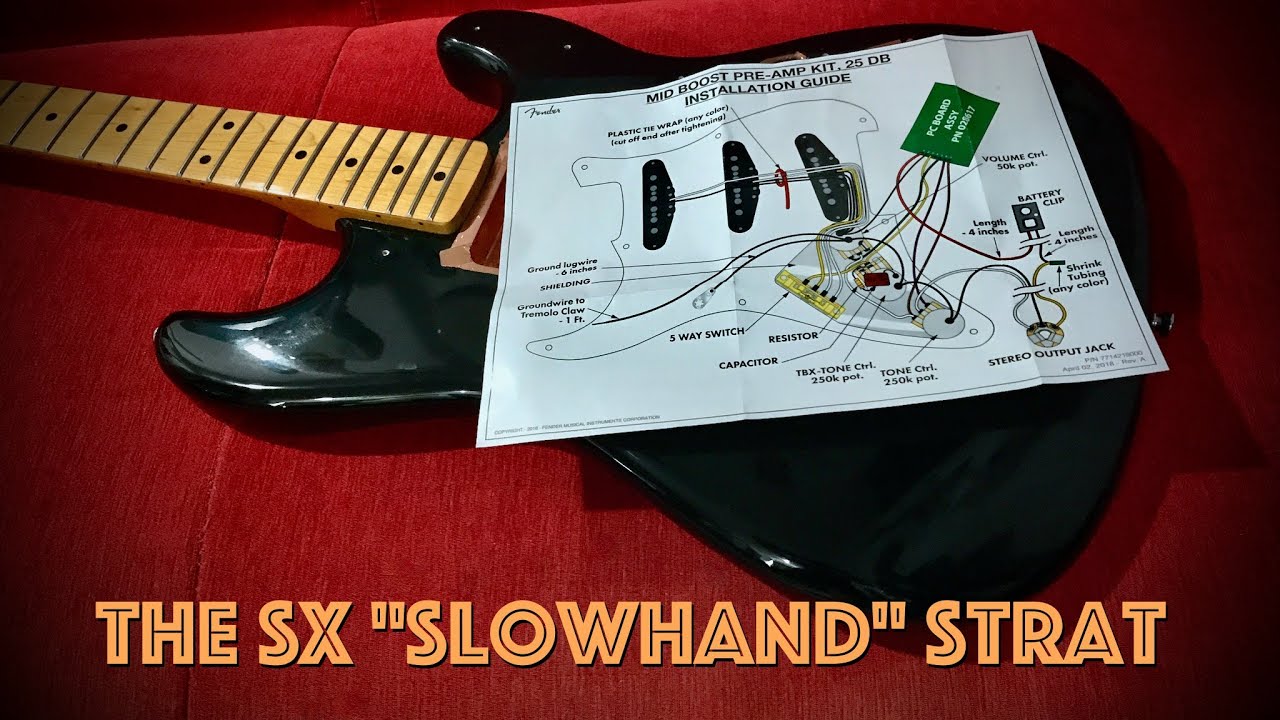 SX SlowHand Strat Part 3 - Building a Budget Clapton Strat - Installing Electronics Begins.