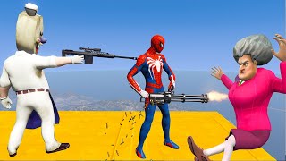 Scary Teacher 3D - Miss'T and Ice Scream vs Spiderman Couple Prank- Game Animation