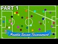 Marble Soccer Tournament: 32 colors - Part 1 (Groups) | Bouncy Marble