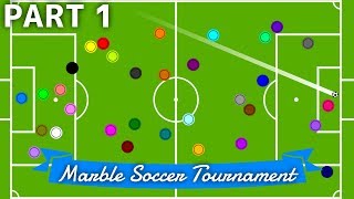Marble Soccer Tournament: 32 colors - Part 1 (Groups) | Bouncy Marble