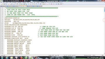 ĐỒNG HỒ THỜI GIAN THỰC - CODE- DS1307