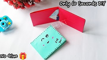 How to Make a Paper 🎁 Wallet, No Glue Paper Wallet, DIY Easy Paper Gift @EasyCraftiii 