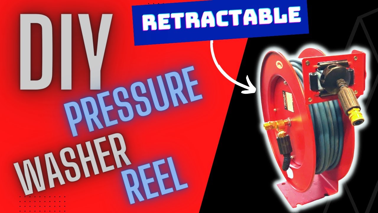 How to convert a retractable air hose reel over to a retractable pressure  washer reel 