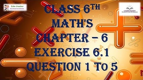 Class 6th Maths Chapter 6 Integers Exercise 6.1 Question 1 to 5