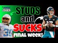 Fantasy Football Studs and Sucks - Championship Week