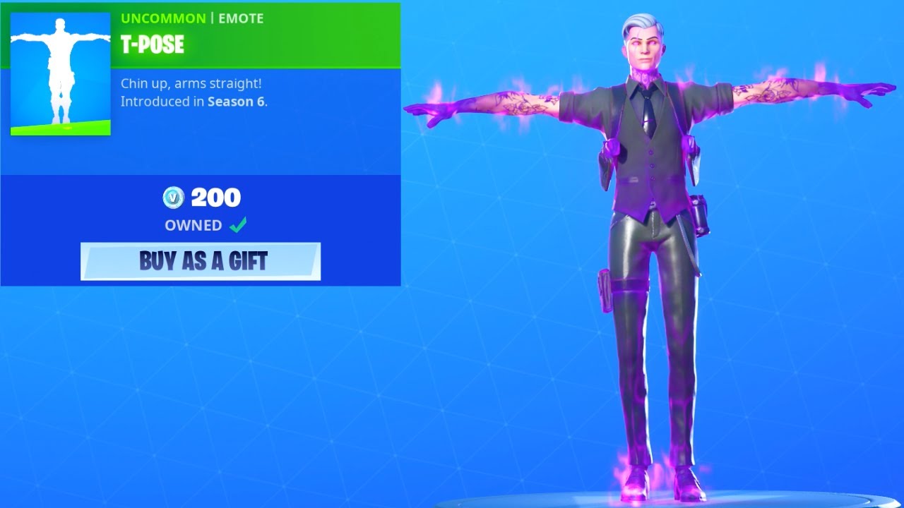 NEW! LEAKED EMOTE T-POSE! Fortnite Battle Royale 