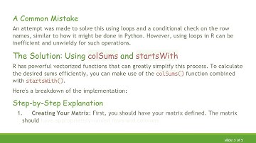 How to Easily Calculate Sum of Values in Each Column Based on Row Names in R