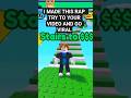 🔥Playing roblox " glass bridge game " and made a rap 😎 #shorts #gaming