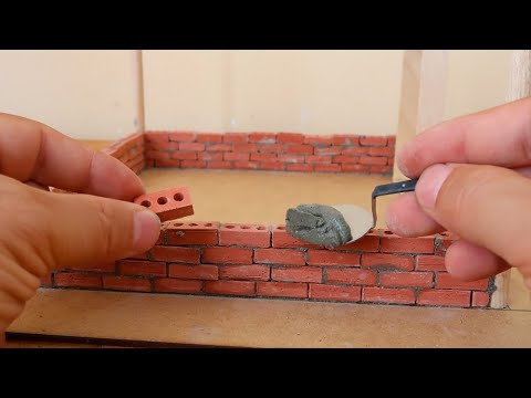 How to make Amazing House with bricks - Mini Tuğla Ev Nasıl Yapılır - Mini Model